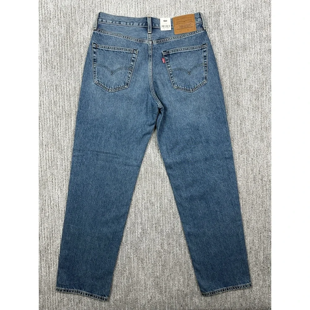Levis Premium 568 Loose Straight Jeans 30x34 fits 32x33 New Mens Blue Cotton NWT